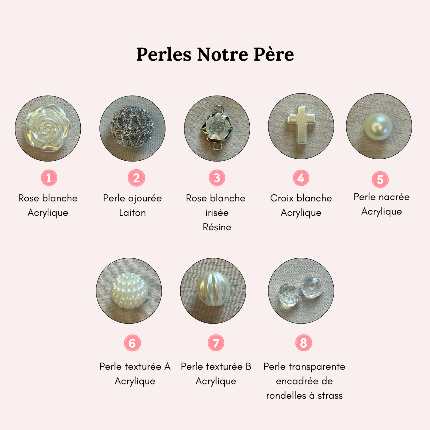 Rosario de plata personalizado