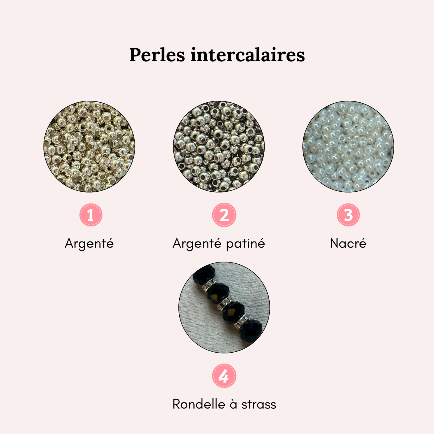 Chapelet personnalisé argenté - The Delicate Rosary