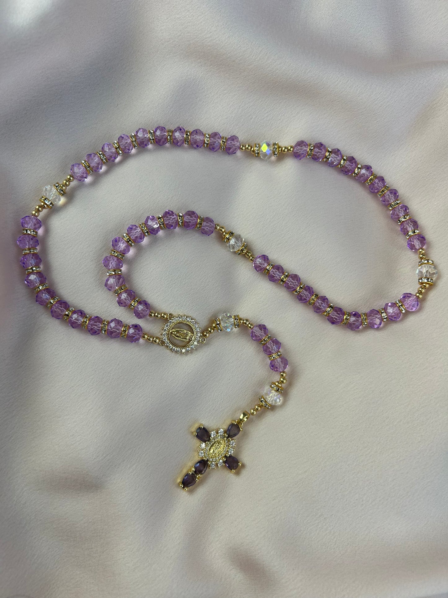 Chapelet doré et violet