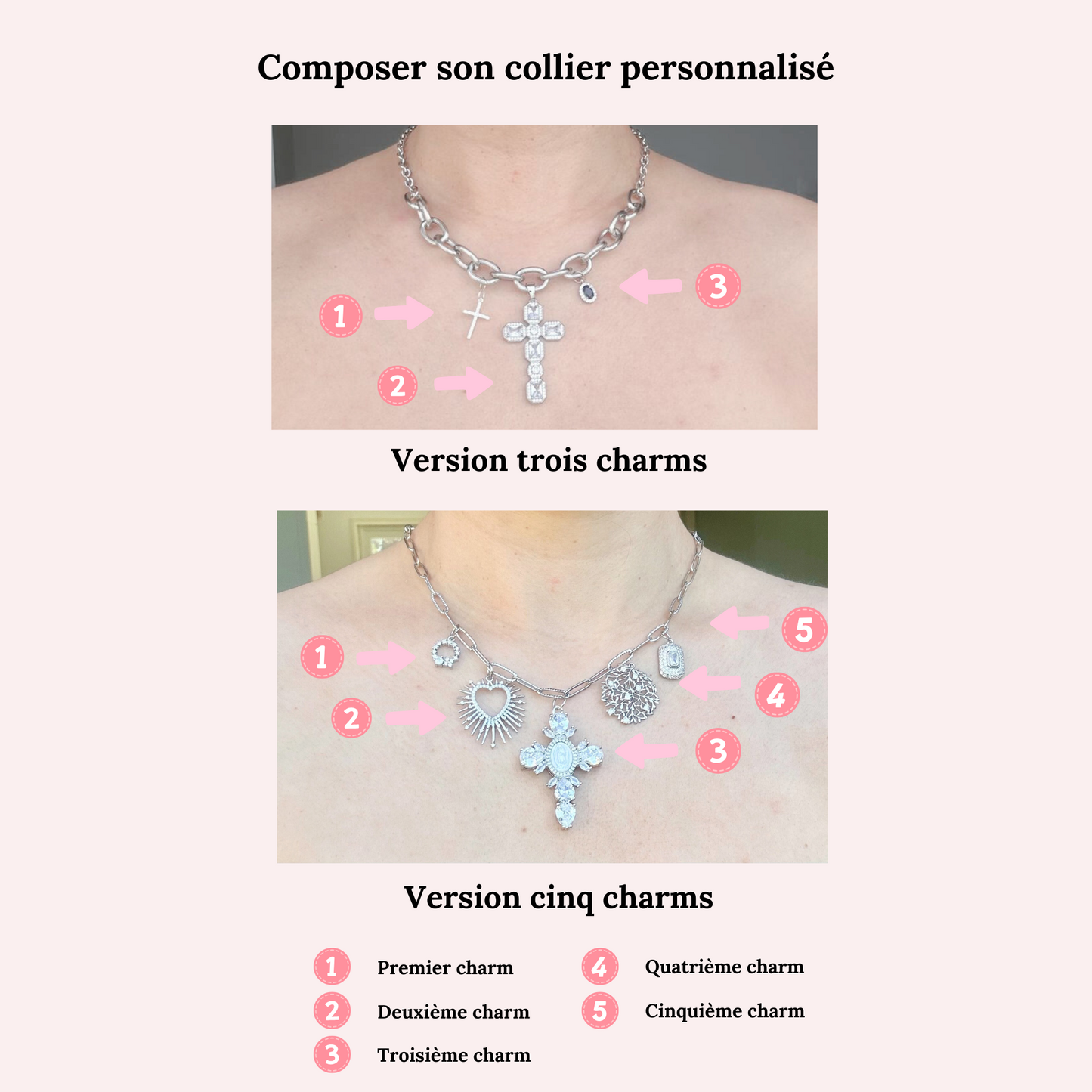 Collar de plata con dije personalizado