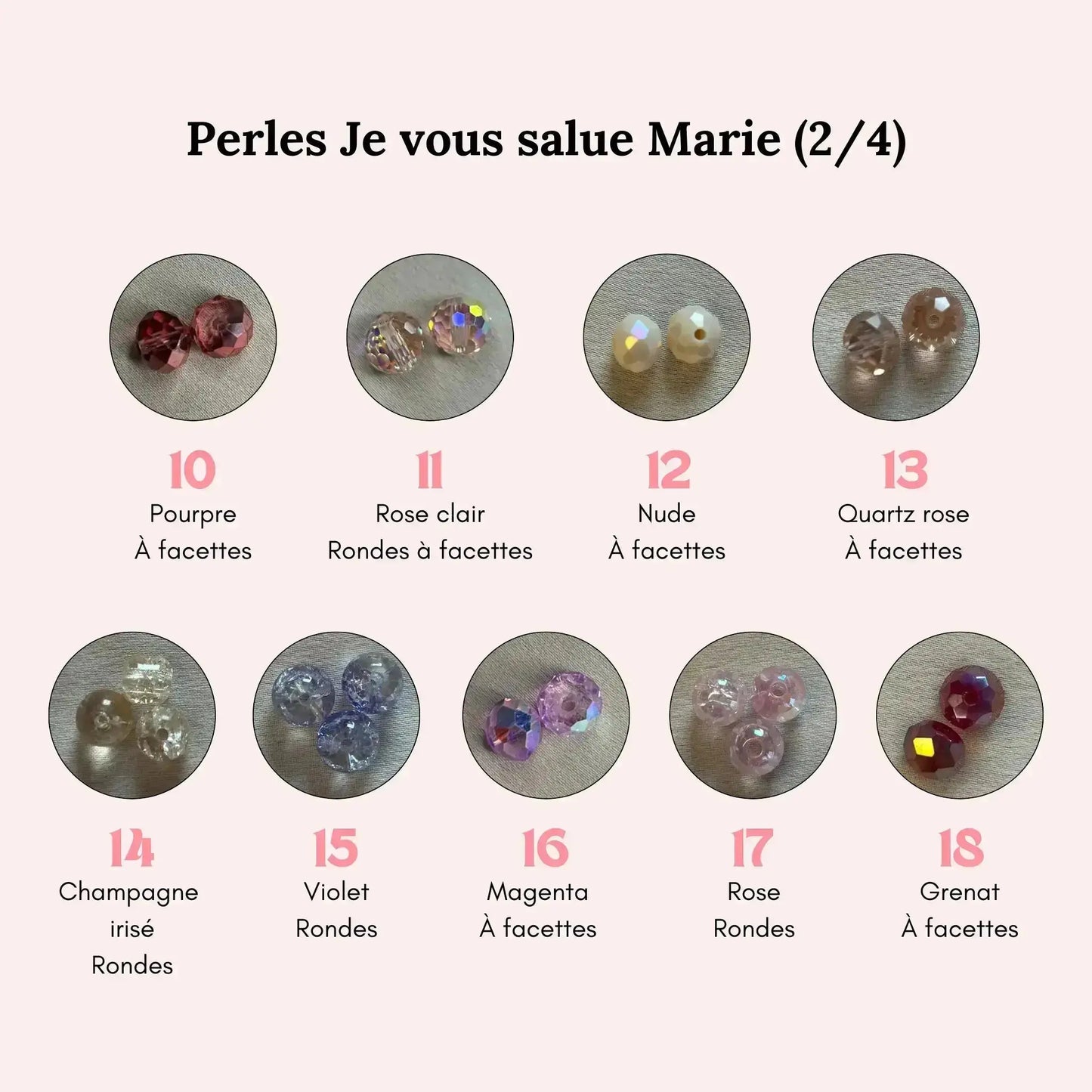 Dizainier doré à personnaliser The Delicate Rosary