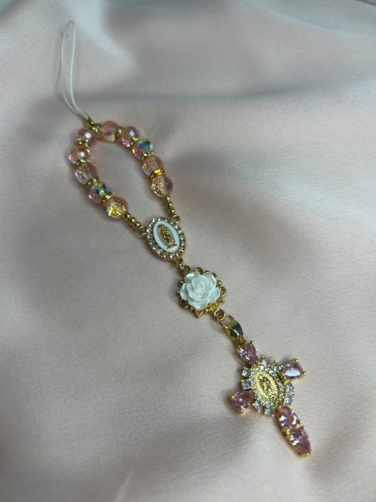 Dizainier rose et doré The Delicate Rosary