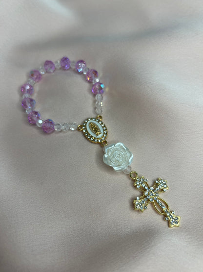 Dizainier magenta et doré The Delicate Rosary