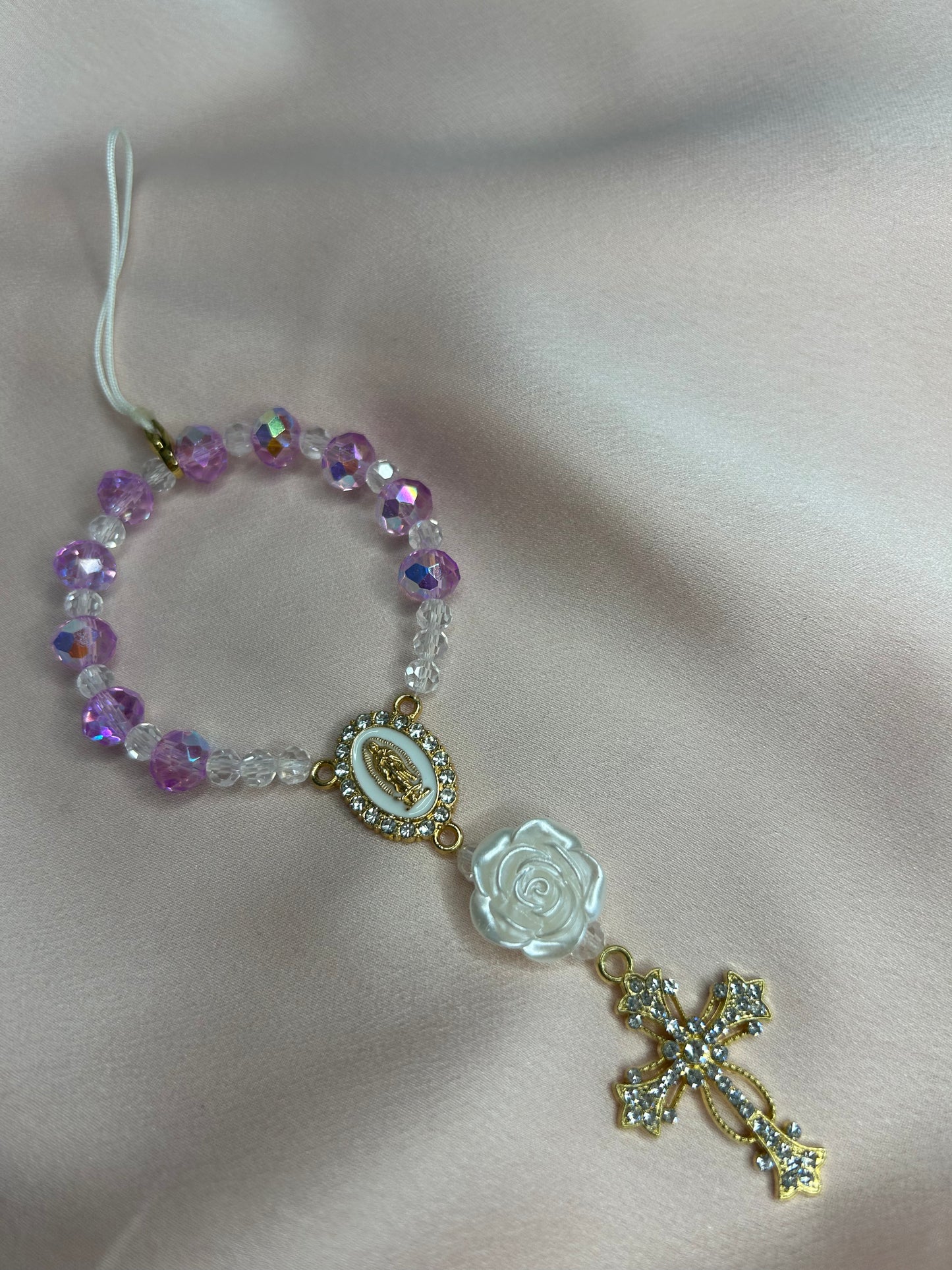 Dizainier magenta et doré The Delicate Rosary