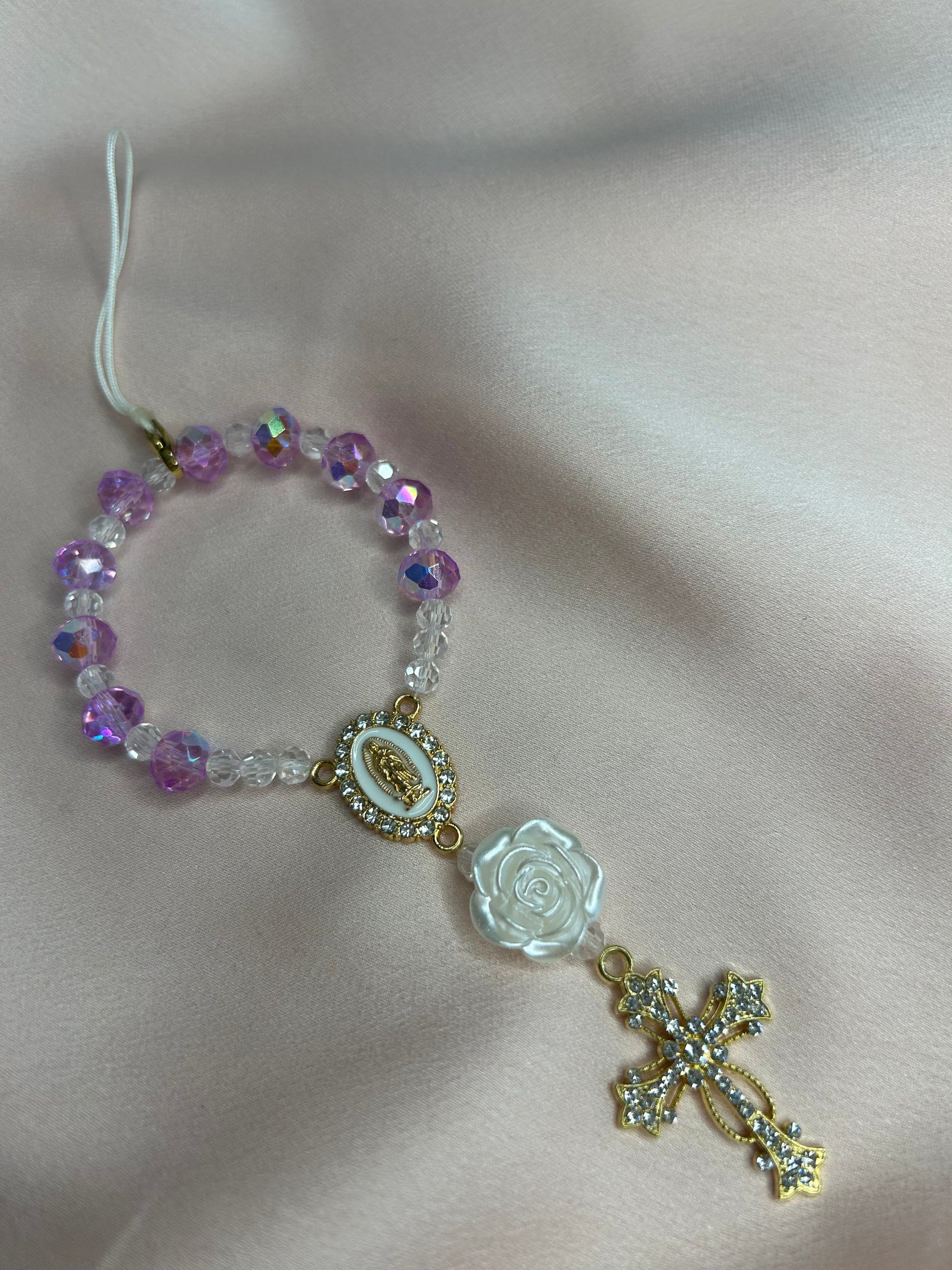 Dizainier magenta et doré The Delicate Rosary