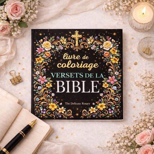 Livre de coloriage - Versets chrétiens The Delicate Rosary