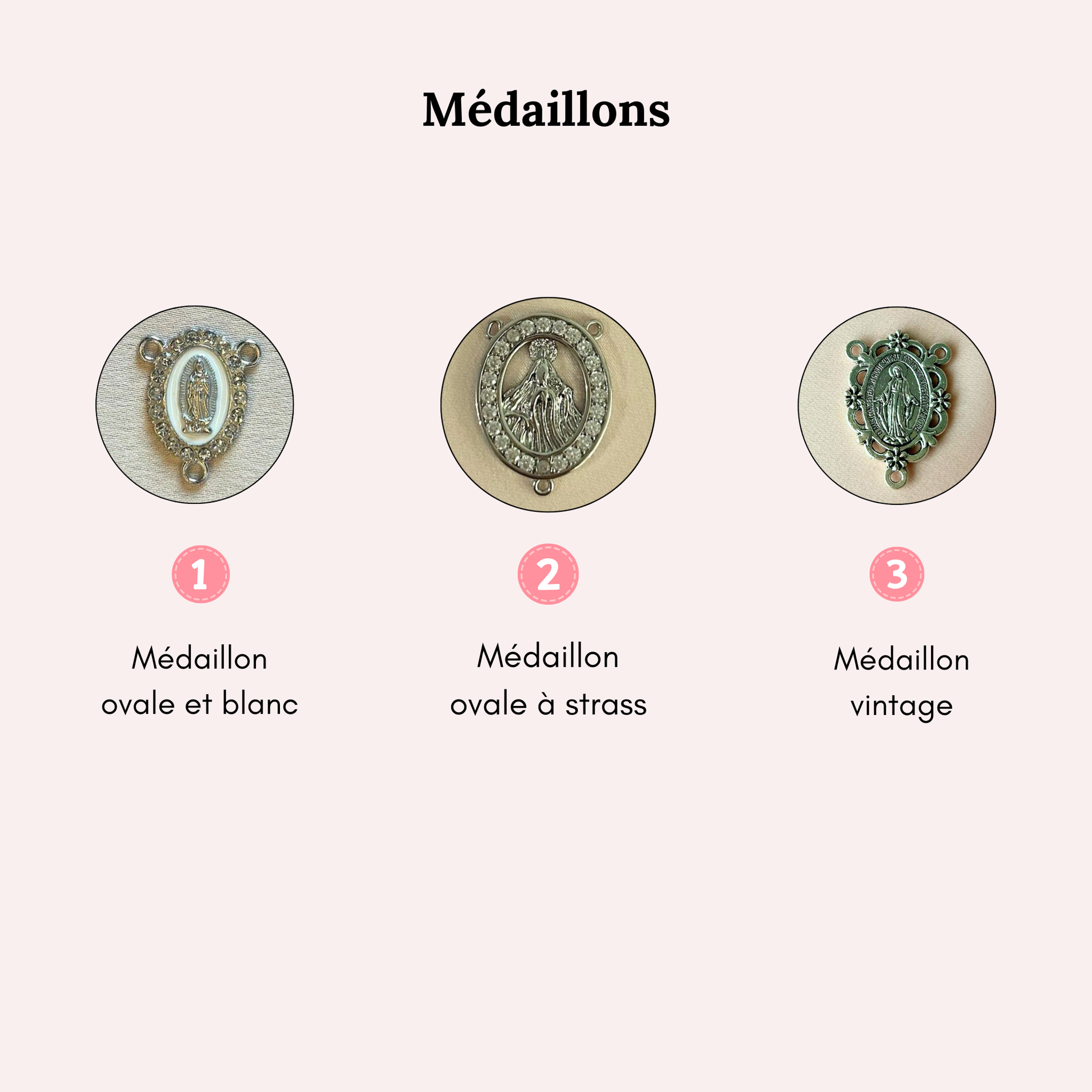 Dizainier argenté personnalisé The Delicate Rosary