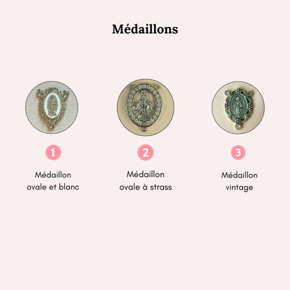 Dizainier argenté personnalisé The Delicate Rosary